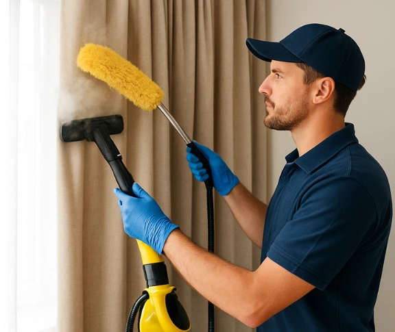 Trusted drapes cleaning technician Matty Curtain Cleaning oak-flats-nsw QLD
